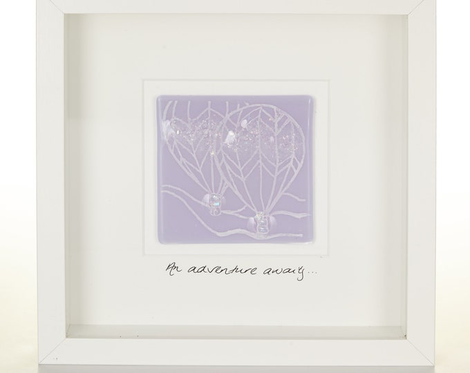 Beautiful Adventure - Glass Hot Air Balloon Picture in Frame