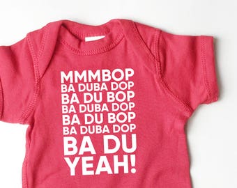 Hanson Mmmbop infant shirt.  Cute baby shirt!