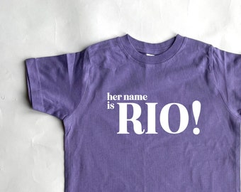 Her Name Is Rio! Duran Duran Toddler Shirt.  Cute toddler shirt! Cute gift Birthday Holiday