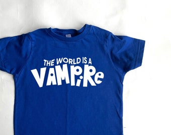 The World Is A Vampire Shirt. SMASHING PUMPKINS Cute toddler shirt! Music Shirt Birthday Holiday Christmas Baby Shower