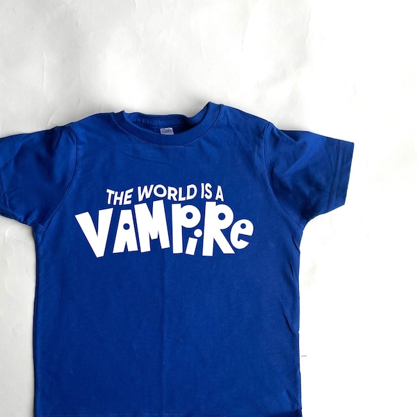 The World Is A Vampire Shirt. SMASHING PUMPKINS Cute toddler shirt! Music Shirt Birthday Holiday Christmas Baby Shower