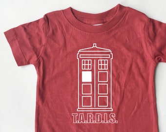 TARDIS Doctor Who Toddler Shirt.  Cute toddler shirt!