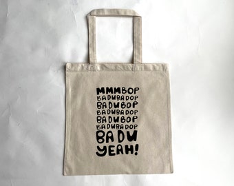 Mmmbop - Hanson tote - 90's Music, Hand drawn design!