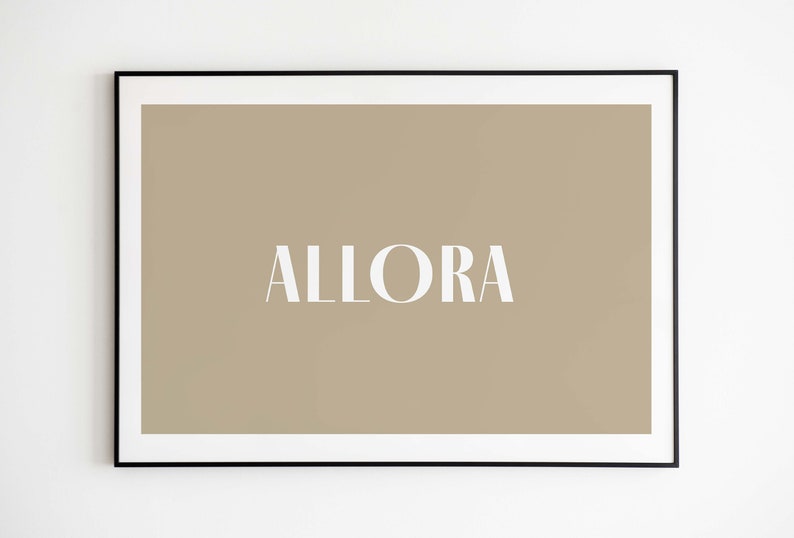 ALLORA Italian Saying Poster Digital Download 24x36 Neutral Wall Art