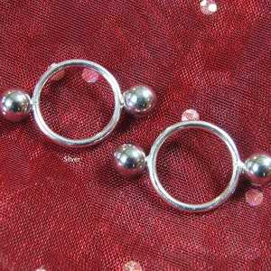 Pair of Fake Post style Non-pierced Nipple Rings