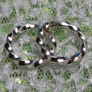 Twisted Rings – Pair of Handmade non-pierced nipple rings