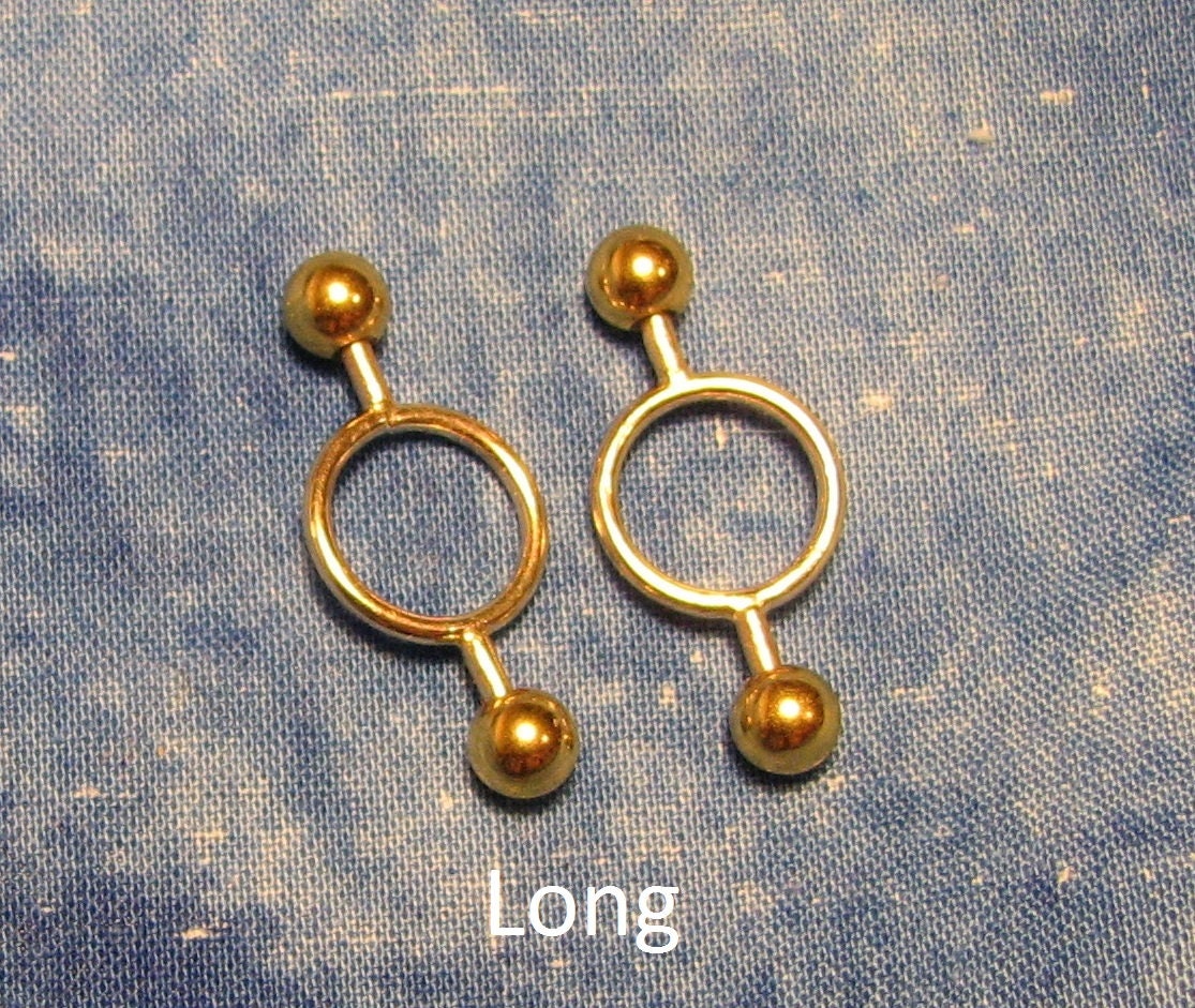 Fake Gold Barbell Handmade Non pierced Nipple Rings Etsy Australia