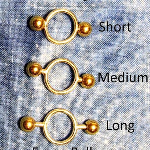 Fake Gold Barbell – Handmade, non-pierced nipple rings