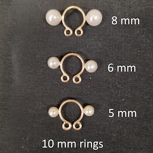 Adjustable Pearl Elegance – Handmade Non Pierced Nipple Rings