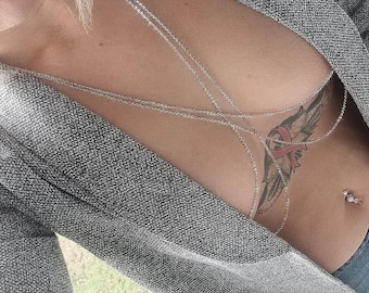 Over the Neck Nipple Chain - Hand Made Nipple Chains