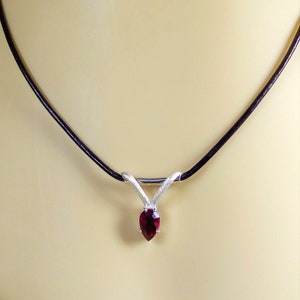 Garnet necklace - garnet pendant