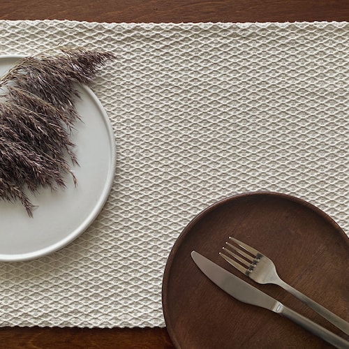 Linen Placemats Set of 2 Washed Linen Placemats Rough Etsy