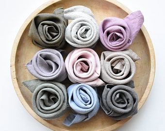 Soft linen napkins- custom color napkins- set of 6- dining napkins- table serving- rustic weddings- handmade napkins- washed table napkins