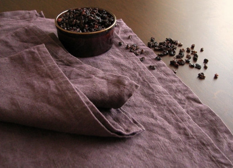 cotton napkin Easter decor Set of 6 aubergine color washed linen napkins cottage chic feast napkin dining table napkin rustic