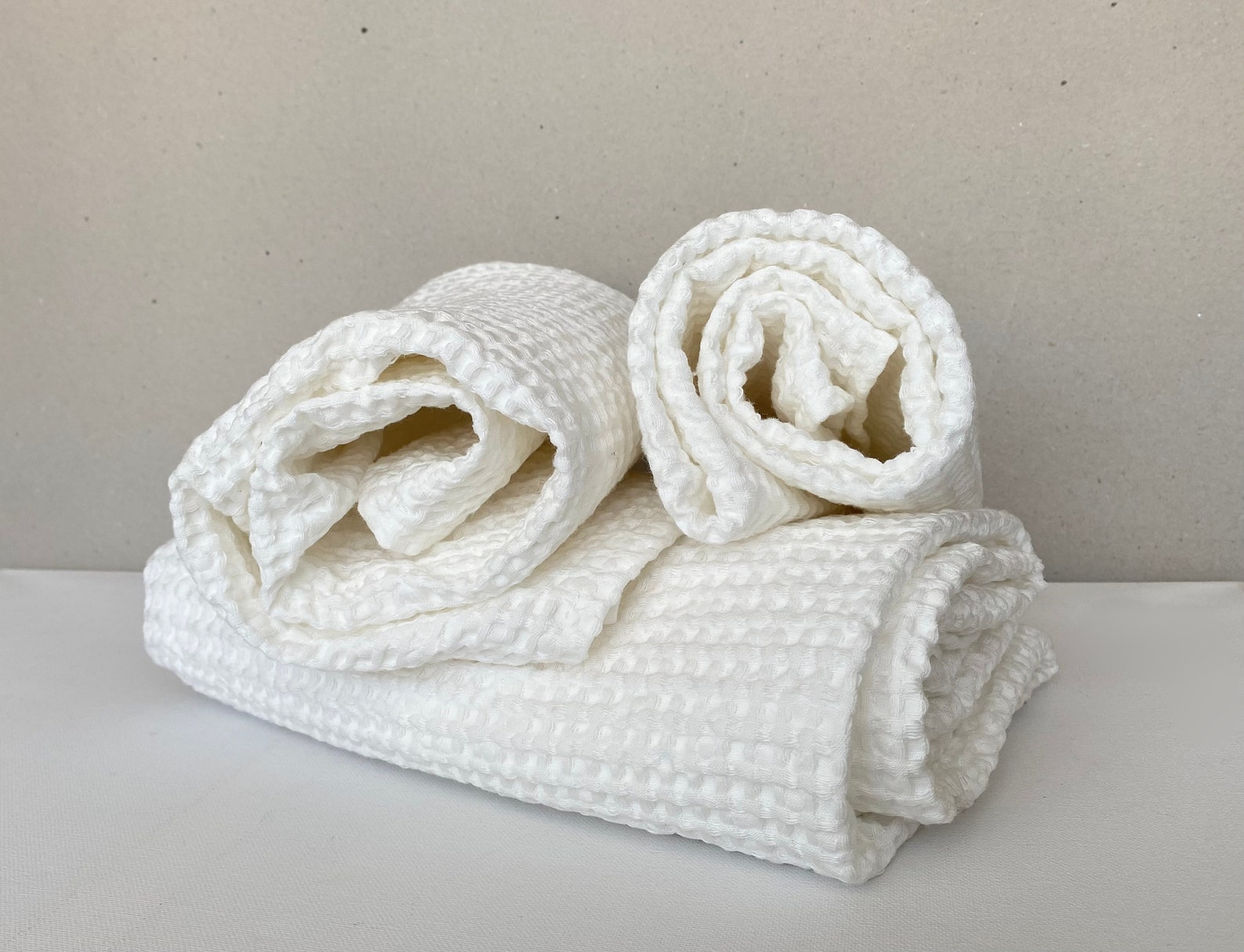 Linen Waffle Towel Linen Bath Towel Set Bath Towels Hand - Etsy
