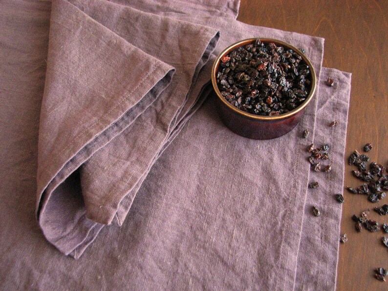 cotton napkin Easter decor Set of 6 aubergine color washed linen napkins cottage chic feast napkin dining table napkin rustic