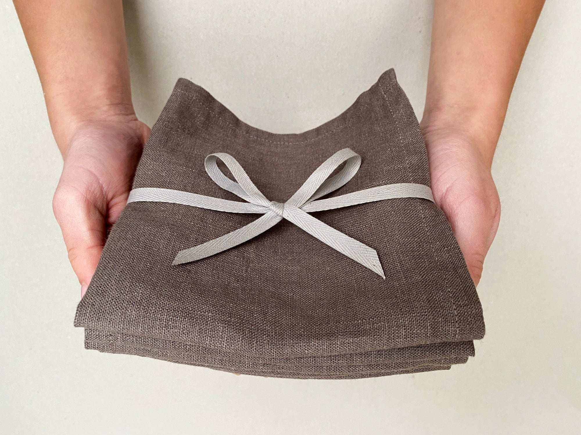 セット Linen Hand Towels Small- Guest Towels- Set of 5- Bathroom