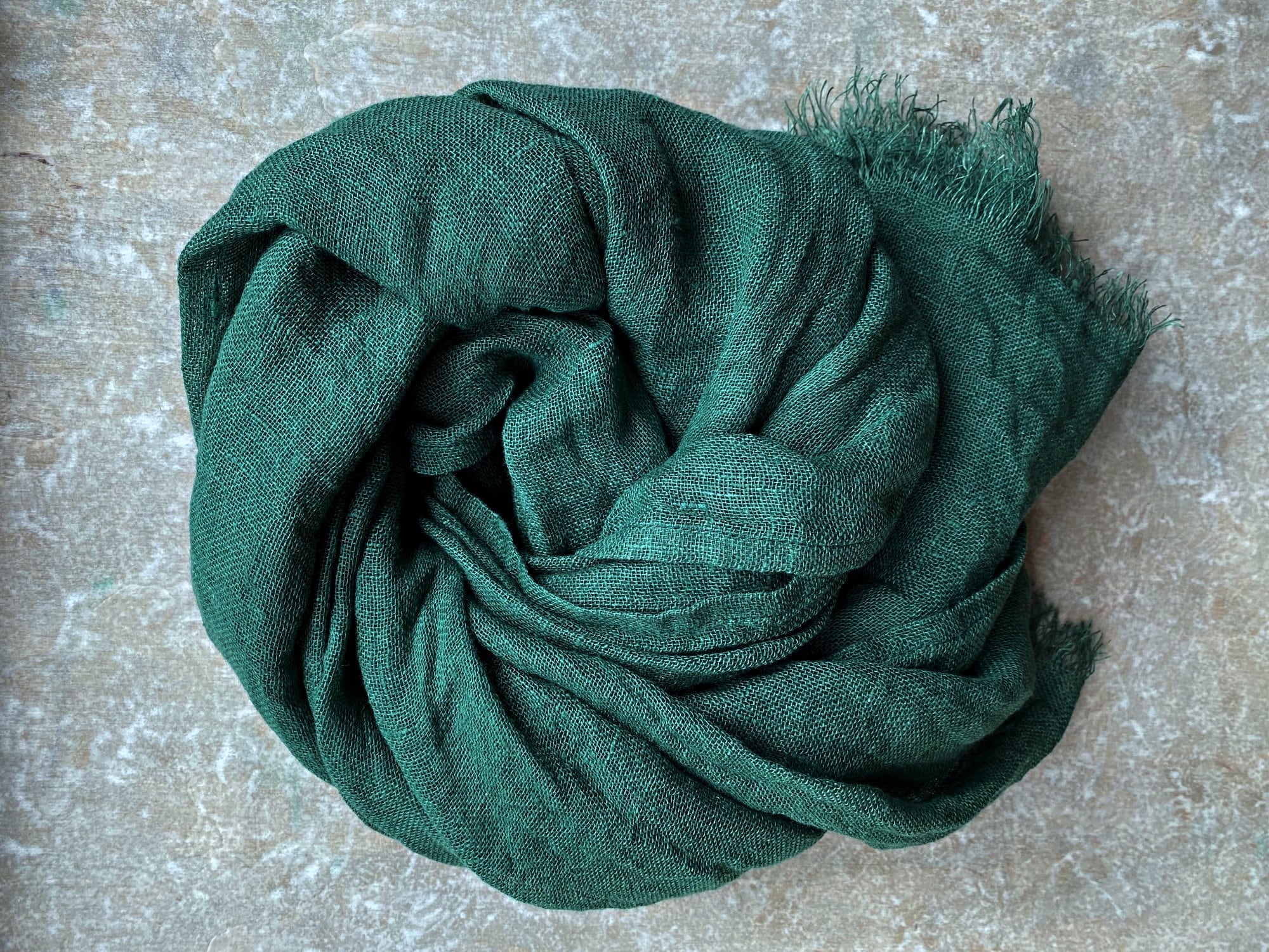 Crinkle Leinen Schal Mit Knitterlook - Unisex Wickeltuch Für Damen & Herren In 60x185cm