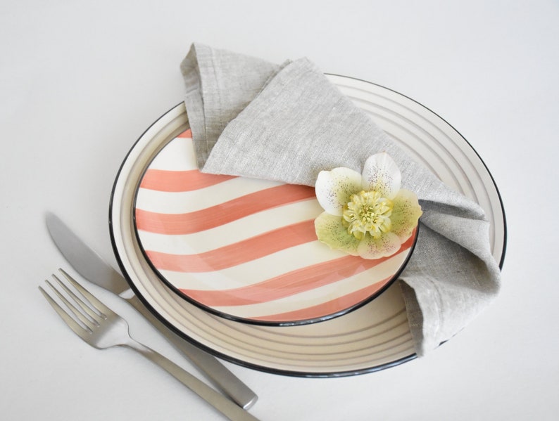 chic style napkins occasion table serving napkins Natural linen napkins soft napkins washed napkins custom quantity custom colors
