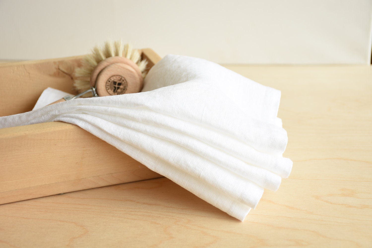 White linen hand towels small set of small plain linen Etsy