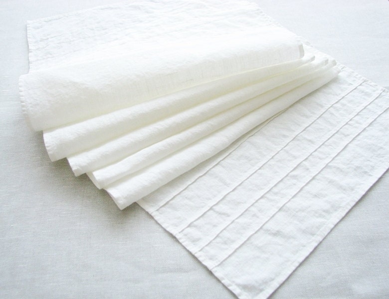 Long White Linen Table Runner for Wedding Table Serving/ Etsy