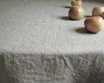 Linen tablecloth- Dining/ kitchen table serving- Vintage look linen cloth- Eco friendly- Softened table cloth- table linens- custom size