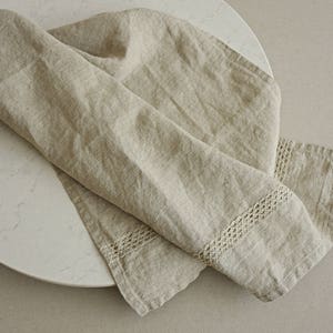 Linen hand towel decorative rustic kitchen linens linen cloth tea towel dishcloth country style towel handmade gift kitchen towels image 4