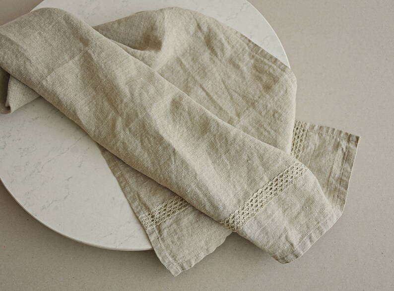Linen hand towel decorative rustic kitchen linens linen cloth tea towel dishcloth country style towel handmade gift kitchen towels image 4