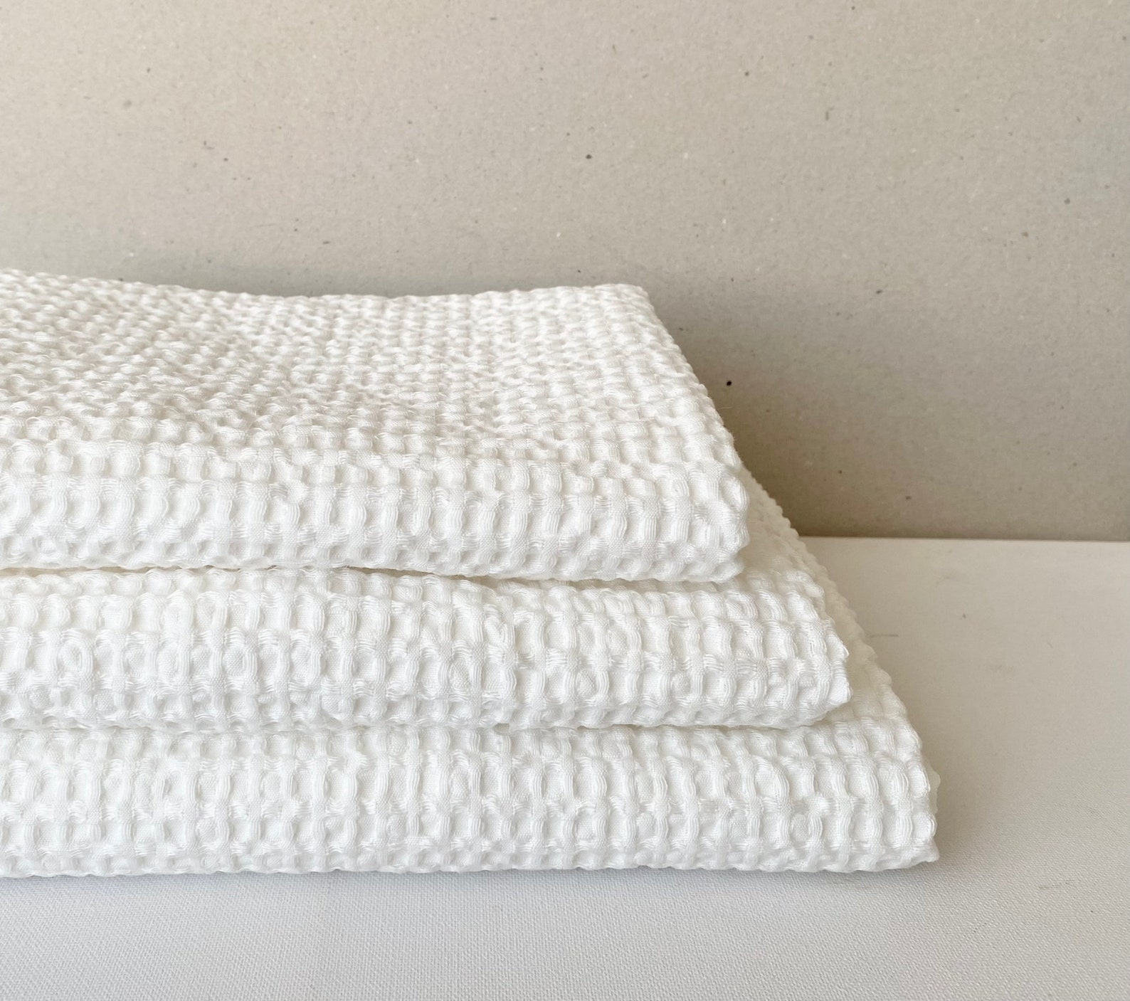 Linen Waffle Towel Linen Bath Towel Set Bath Towels Hand - Etsy