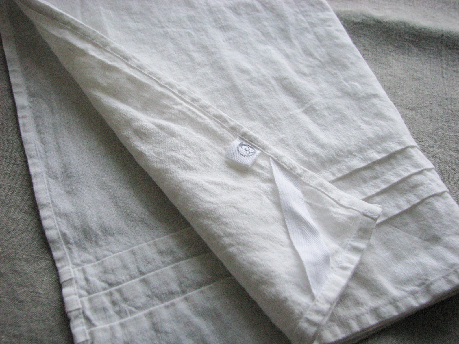 White Linen Tea Towels Kitchen Favors Hand Towel Set of 2 Etsy