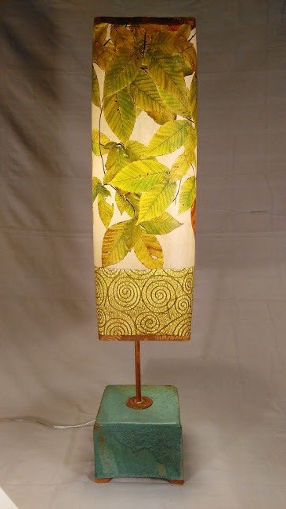 Handmade Lamp Paper Shade Nature Unique Desk Tall Shades Lamps