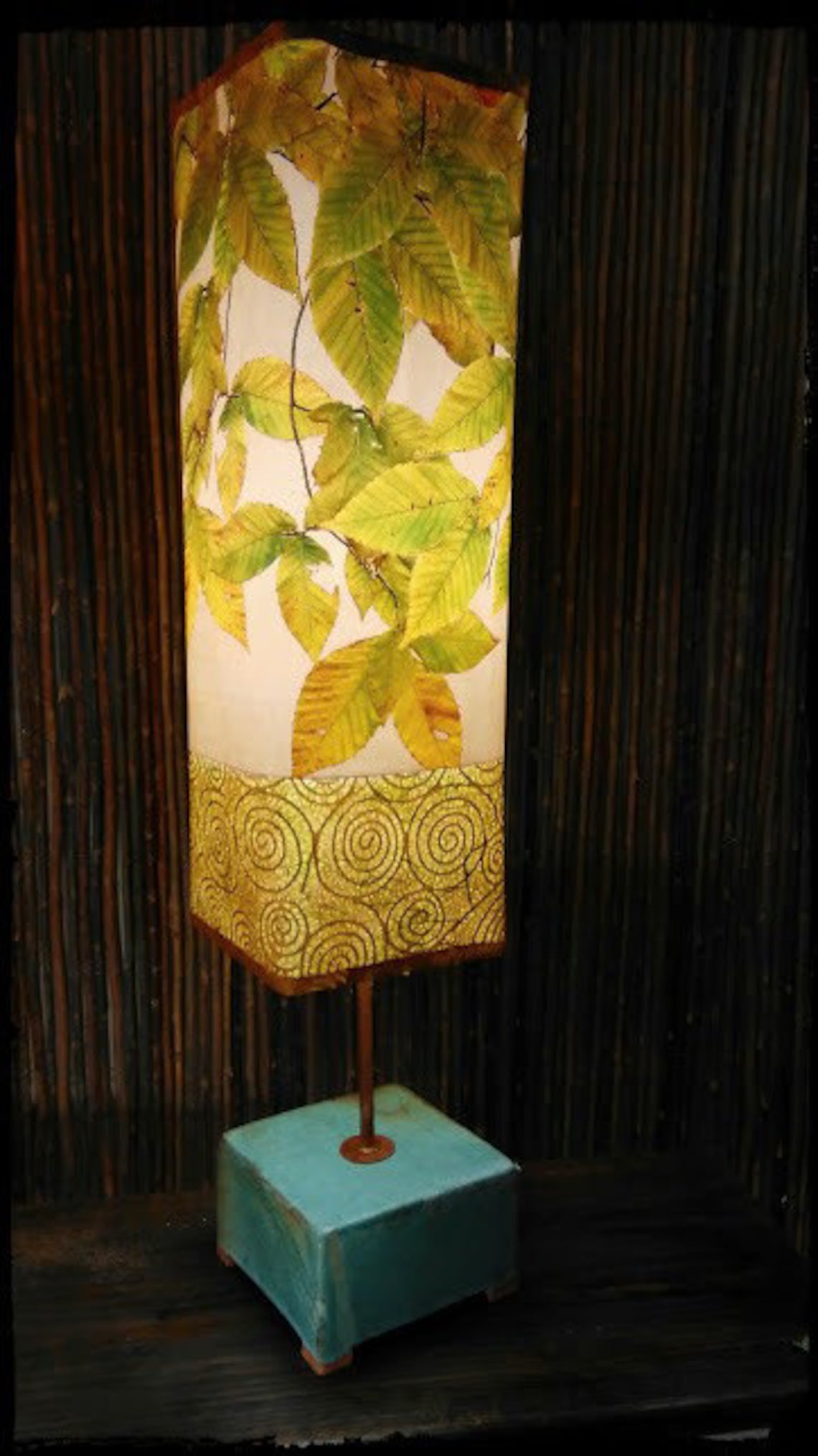 Handmade Lamp Paper Lamp Shade Nature Lamp Unique Desk Etsy