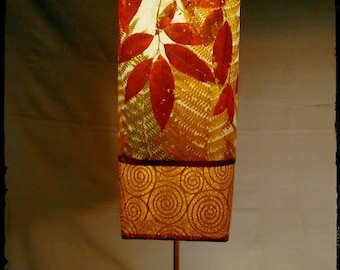 Desk Lamp | Tall Lamp | Natural Lamp | Unique Lamp | Handmade Lamp | Paper Lamp Shades | Fall Lamps | Colorful Lamps | Decorative Lamp Shade