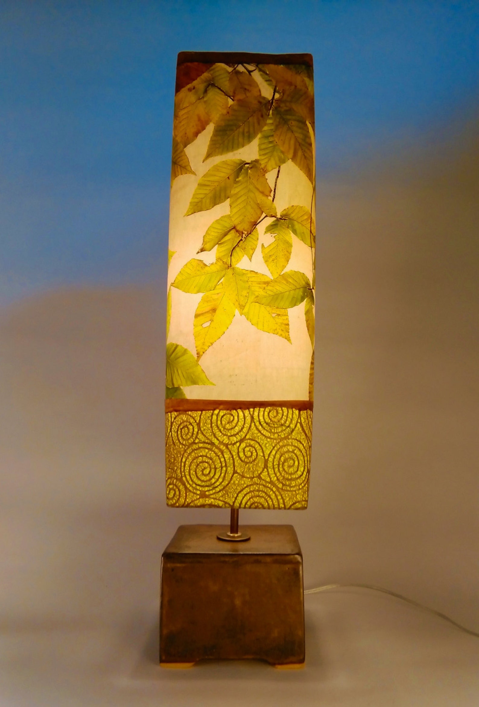 Handmade Lamp Paper Lamp Shade Nature Lamp Unique Desk | Etsy