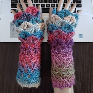 Dragonscale Fingerless Gloves-Whimsical (MADE TO ORDER)