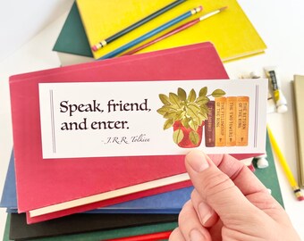 Lord of the Rings Quote Bookmark, Books, Potted Plant, The Hobbit, 2 x 6 inch