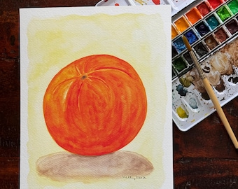Orange - Fine Art Print of Watercolor Painting | 8x10 5x7 | Wall Art