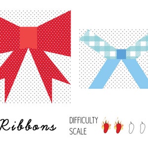 Ribbons paper pieced quilt pattern in PDF