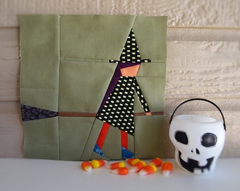 Halloween special *Witch* paper pieced quilt pattern in PDF