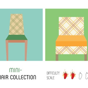 Mini-Chair Collection paper pieced quilt pattern in PDF