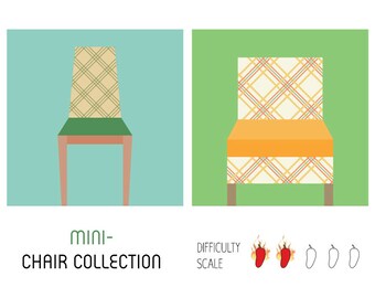 Mini-Chair Collection paper pieced quilt pattern in PDF