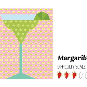 Margarita paper pieced quilt pattern in PDF