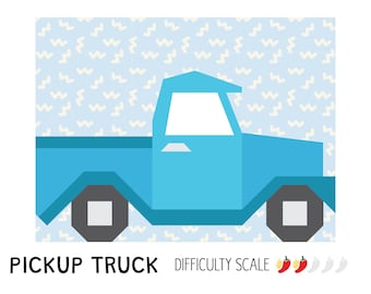 Pickup Truck paper pieced quilt pattern in PDF