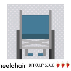 Wheelchair paper pieced quilt pattern in PDF