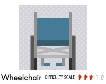 Wheelchair paper pieced quilt pattern in PDF