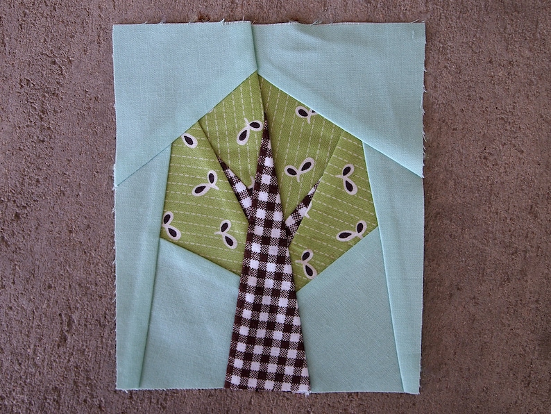 Tree paper pieced quilt pattern in PDF image 2