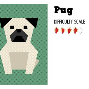 Pug Paper Pieced Quilt Pattern in PDF - Etsy