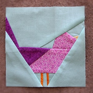 Bird 1 paper pieced quilt pattern in PDF image 2