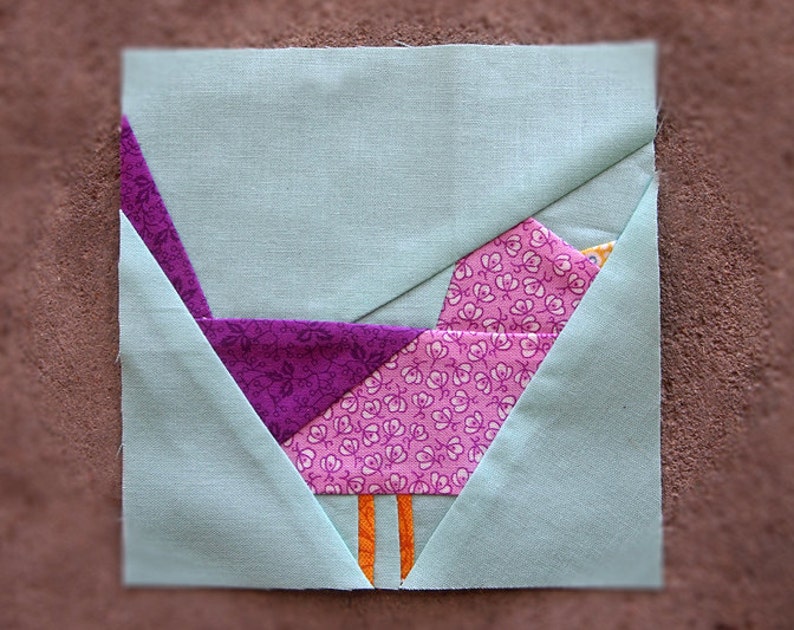 Bird 1 paper pieced quilt pattern in PDF image 2