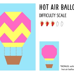 Hot Air Balloon paper pieced quilt pattern